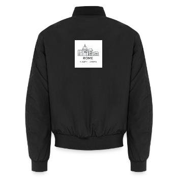 Rome Line Art Silhouette Point de repère - Bomber unisexe - noir - Dos - AI Model Male 185 light (185cm)