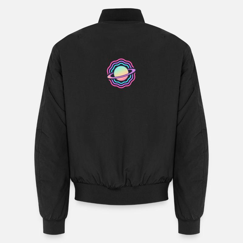 Cosmic Planet Sphère Galactique Stylisée - Bomber unisexe - noir
