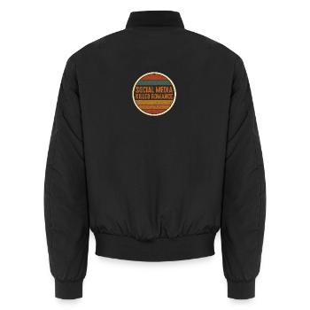 Les médias sociaux ont tué Romance Retro - Bomber unisexe - noir - Dos - AI Model Male 185 light (185cm)