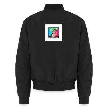 Bauhumor für Erwachsene - Unisex Bomberjacke - Schwarz - Hinten - AI Model Male 185 light (185cm)