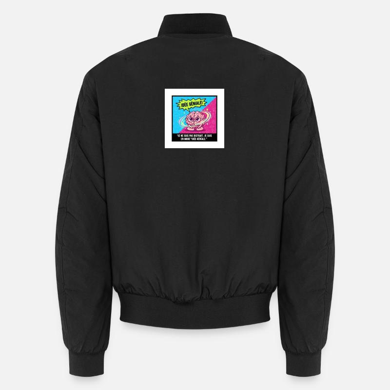 Awesome Idea Brain Pop - Unisex Bomber Jacket - black