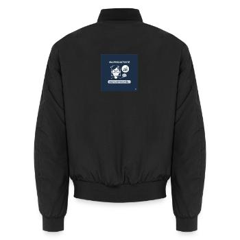 Nap Approved: Zen-Produktivität - Unisex Bomberjacke - Schwarz - Hinten - AI Model Male 185 light (185cm)
