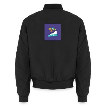Mein täglicher Sport: motivierende Schimpfwörter - Unisex Bomberjacke - Schwarz - Hinten - AI Model Male 185 light (185cm)