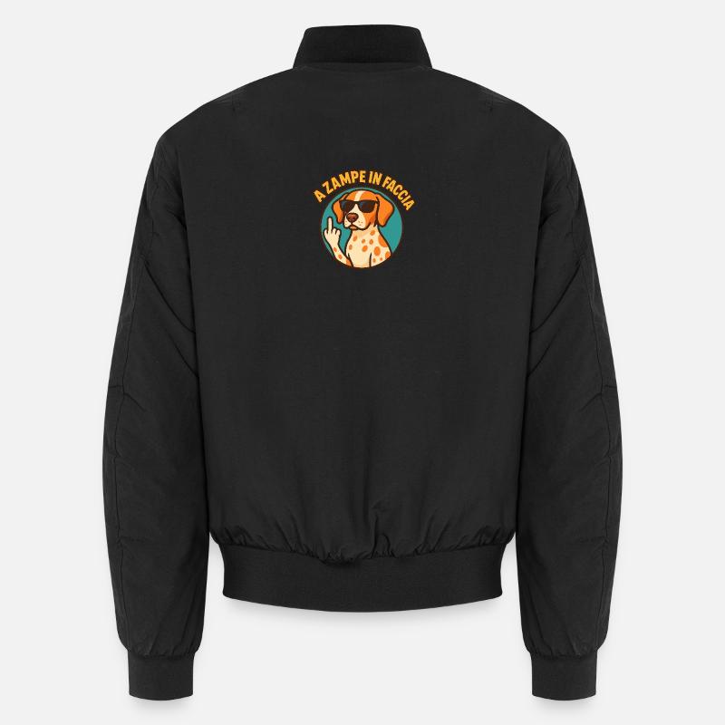Mit den Pfoten im Gesicht - Unisex Bomberjacke - Schwarz