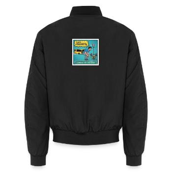 Hohe Messlatte für morgen - Unisex Bomberjacke - Schwarz - Hinten - AI Model Male 185 light (185cm)