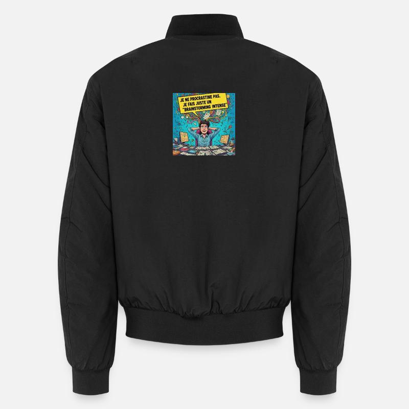 Brainstorming Intense Pop Art - Unisex Bomber Jacket - black
