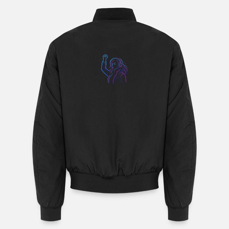 Neon Rebellion – Conception d’énergie cyberpunk - Bomber unisexe - noir