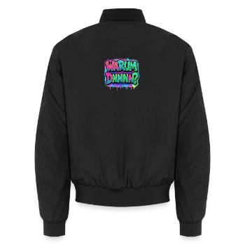 Pourquoi DNNN ? Graffiti au néon - Bomber unisexe - noir - Dos - AI Model Male 185 light (185cm)