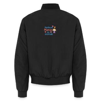 Beste Mutter der Welt - Unisex Bomberjacke - Schwarz - Hinten - AI Model Male 185 light (185cm)