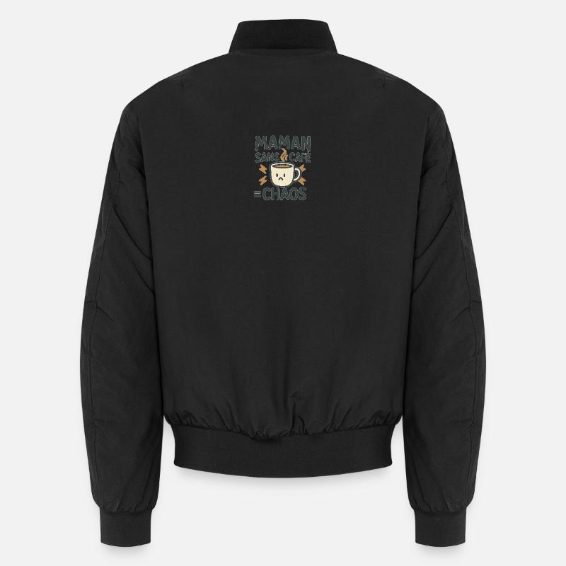 Maman Sans Café Chaos - Bomber unisexe - noir