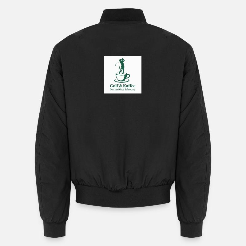 Golf & Kaffee – Der perfekte Schwung  - Unisex Bomberjacke - Schwarz