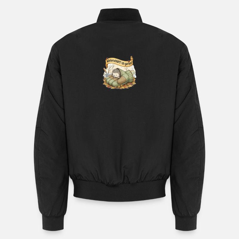 Igel schläft in Gartenhandschuh "Winterschläft? Ic Unisex Bomberjacke