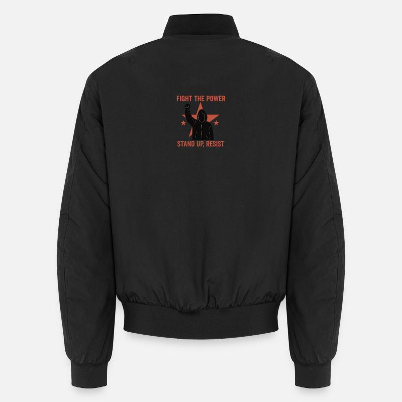 Fight the Power - Unisex Bomber Jacket - black