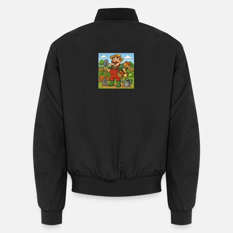 Bauer mit Erntekorb Unisex Bomberjacke