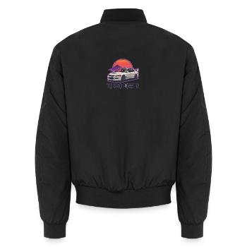 Autocollant Turbo Power Auto Sunset - Bomber unisexe - noir - Dos - AI Model Male 185 light (185cm)