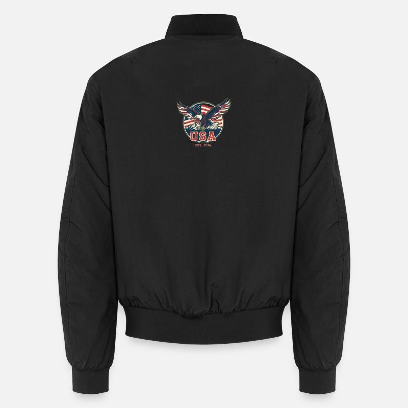 USA Patriotic Eagle Vintage Bomber unisexe