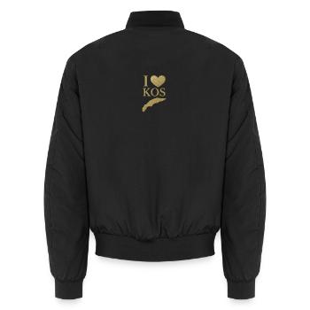 I Love KOS Insel - Unisex Bomberjacke - Schwarz - Hinten - AI Model Male 185 light (185cm)