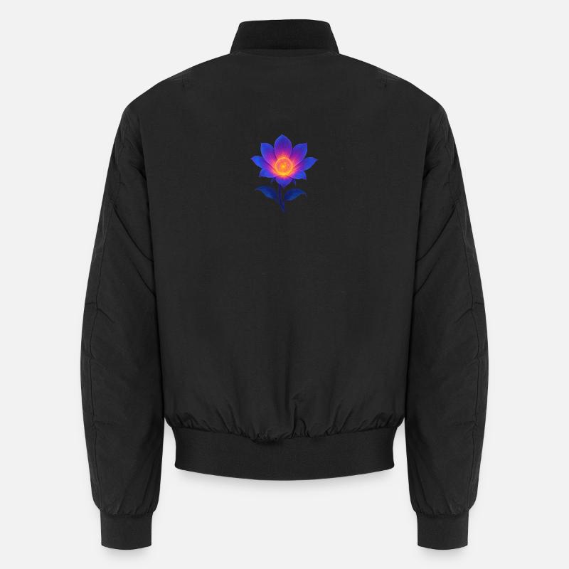Neon Night Lotus - Unisex Bomber Jacket - black