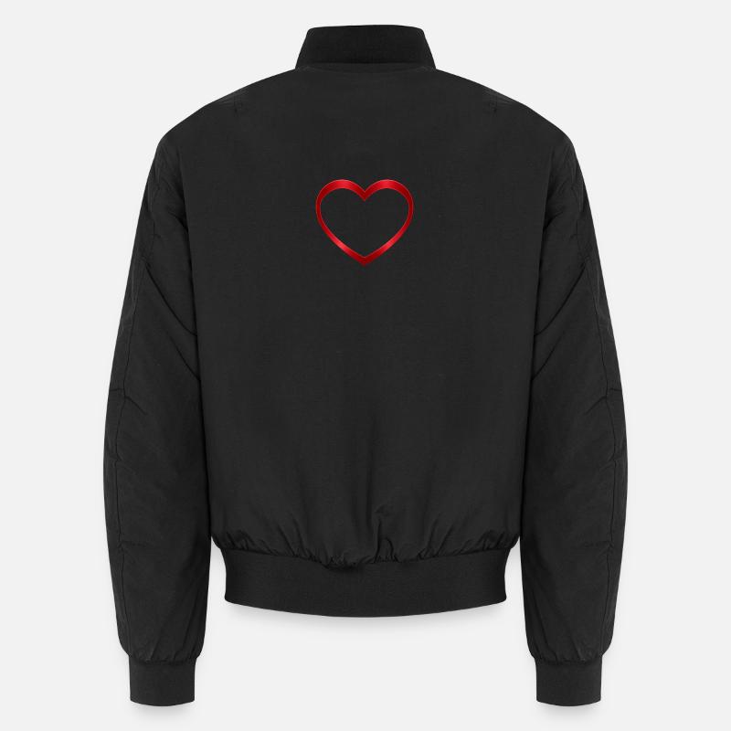 NEW -- Luminous Red Heart Design – Beautiful! Unisex Bomber Jacket