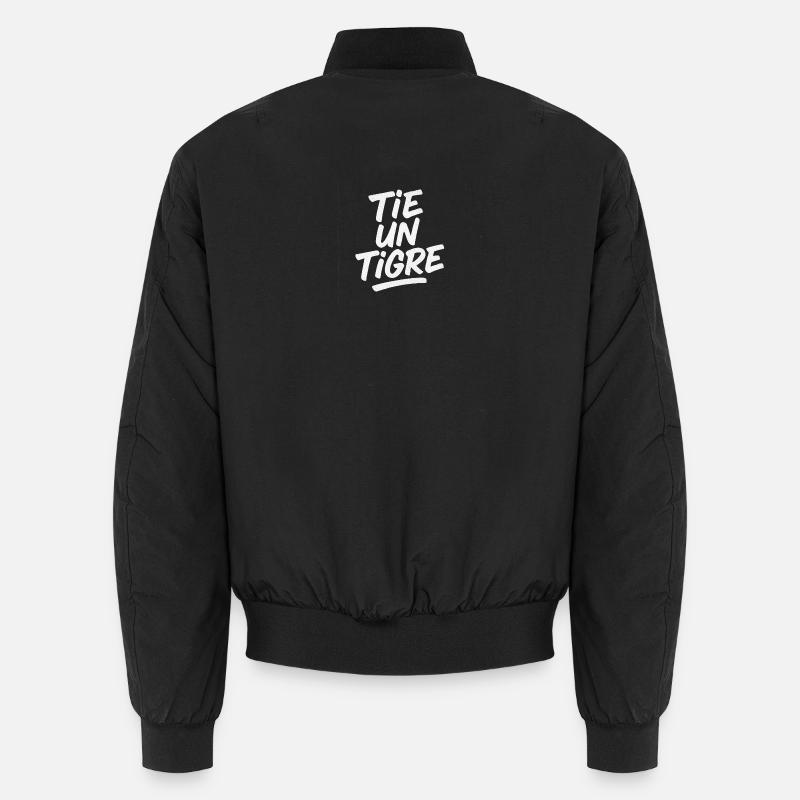 TIE A TIGER — Texturierter weißer Tippfehler Unisex Bomberjacke