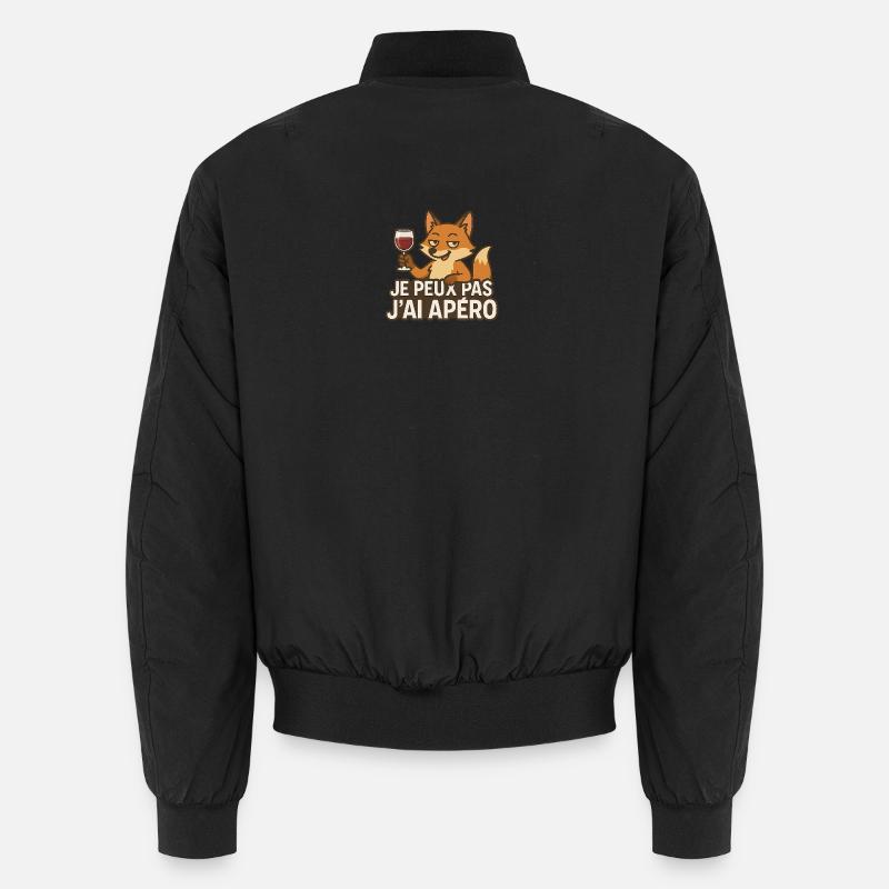 I can't, I have drinks. - Unisex Bomber Jacket - black