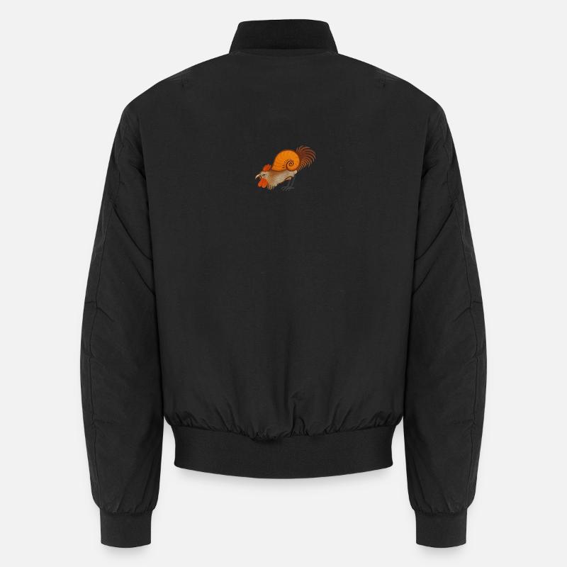 Mittelalterlicher Hahn – stilisiertes Wesen - Unisex Bomberjacke - Schwarz