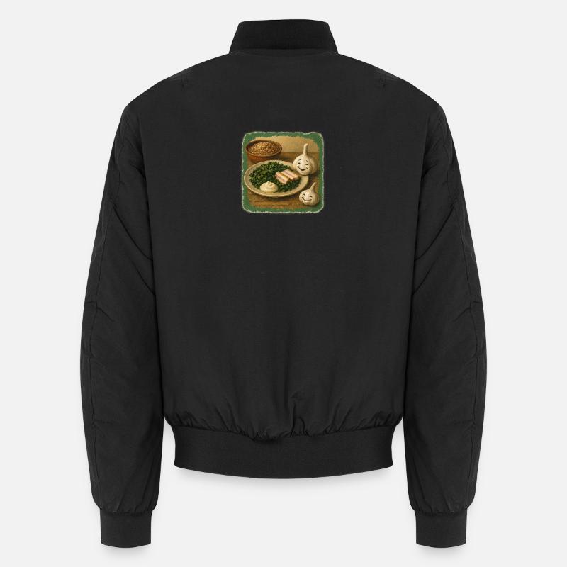 Ail souriant avec chou kale Bomber unisexe