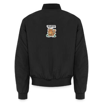 Chat dans les lumières de Noël sarcasme - Bomber unisexe - noir - Dos - AI Model Male 185 light (185cm)