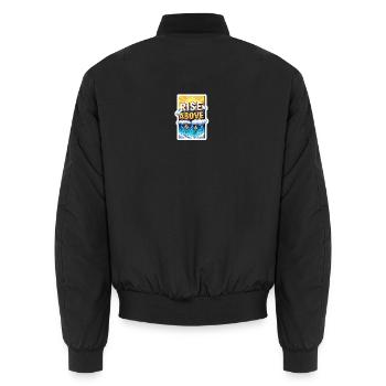 Über Stürme hinweg aufsteigen - Unisex Bomberjacke - Schwarz - Hinten - AI Model Male 185 light (185cm)
