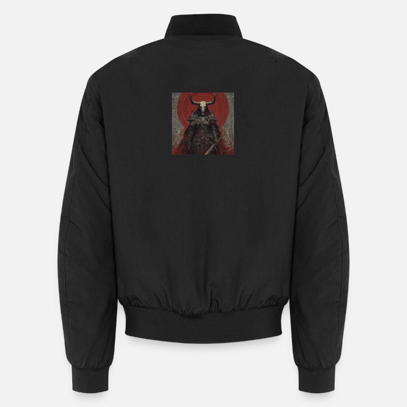 Dämonenkrieger mit Schädelhelm - Unisex Bomberjacke - Schwarz