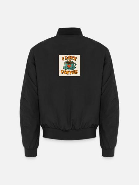 Coffee Love Cup - Unisex Bomber Jacket - black