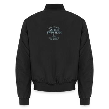 Club Limonata - Amalfi Swim Team - Unisex Bomberjacke - Schwarz - Hinten - AI Model Male 185 light (185cm)