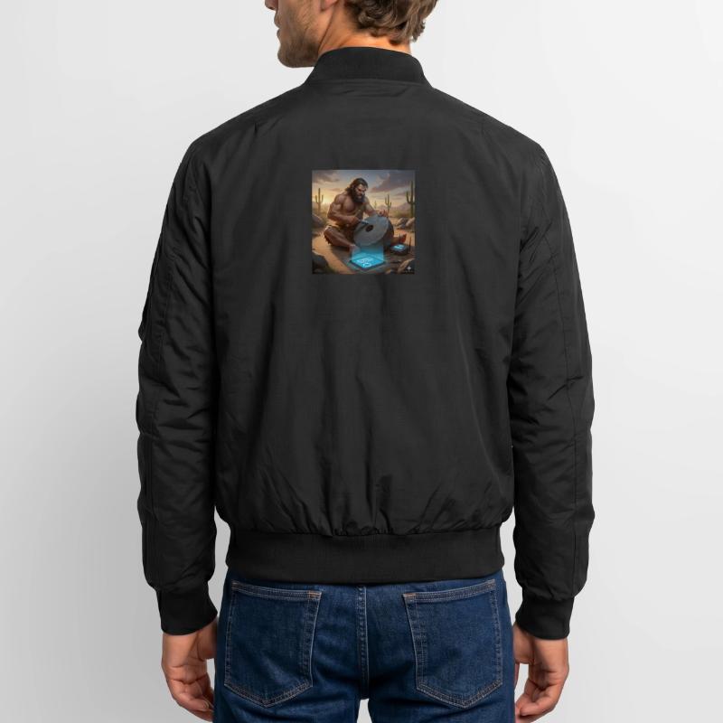 Caveman Tech Support – Das erste Tutorial Unisex Bomberjacke