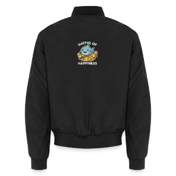 Un joli requin dans un panier porte-bonheur - Bomber unisexe - noir - Dos - AI Model Male 185 light (185cm)