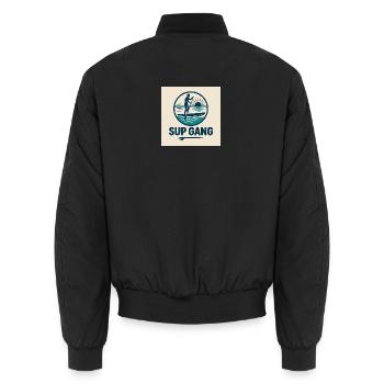 SUP GANG au coucher du soleil - Bomber unisexe - noir - Dos - AI Model Male 185 light (185cm)