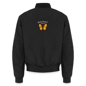 Idée de cadeau actif pour les fans de Golden Butterfly - Bomber unisexe - noir - Dos - AI Model Male 185 light (185cm)