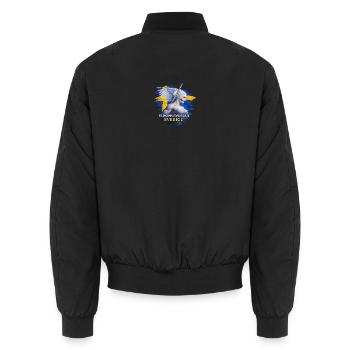 Starke Frau Schweden - Unisex Bomberjacke - Schwarz - Hinten - AI Model Male 185 light (185cm)
