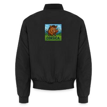 Cignale Corsu - Unisex Bomberjacke - Schwarz - Hinten - AI Model Male 185 light (185cm)