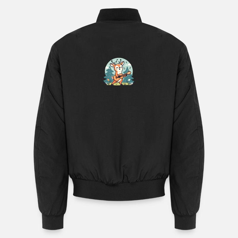 Waldhirscheh Guitarre - Unisex Bomberjacke - Schwarz