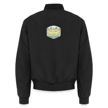 Ich Muss Campen Therapie Ade - Unisex Bomberjacke - Schwarz - Hinten - AI Model Male 185 light (185cm)