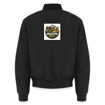 Pakistan Streetwear Kultur-Logo – Urbanes Erbe - Unisex Bomberjacke - Schwarz - Hinten - AI Model Male 185 light (185cm)