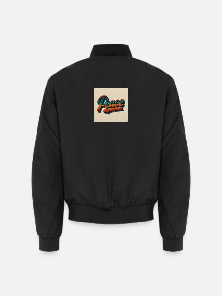 Vintage Peace Vibes - Unisex Bomber Jacket - black