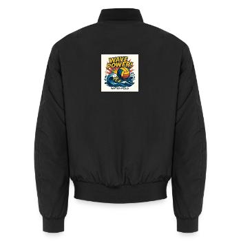 Vague Power Water Polo - Bomber unisexe - noir - Dos - AI Model Male 185 light (185cm)