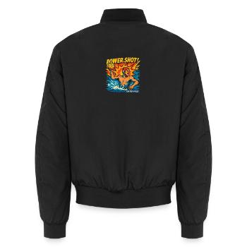 Tir Puissant Water-Polo Rétro - Bomber unisexe - noir - Dos - AI Model Male 185 light (185cm)