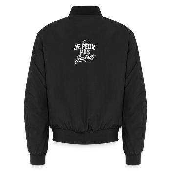 Je peux pas j'ai rugby - Bomber unisexe - noir - Dos - AI Model Male 185 light (185cm)