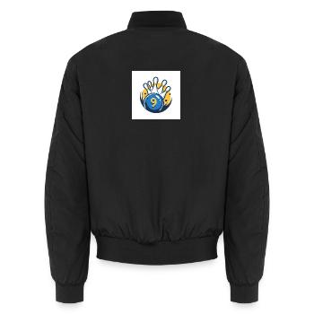 Bowling à neuf quilles - Bomber unisexe - noir - Dos - AI Model Male 185 light (185cm)