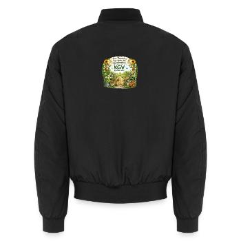 Paradies hinter dem Gartentor - Unisex Bomberjacke - Schwarz - Hinten - AI Model Male 185 light (185cm)