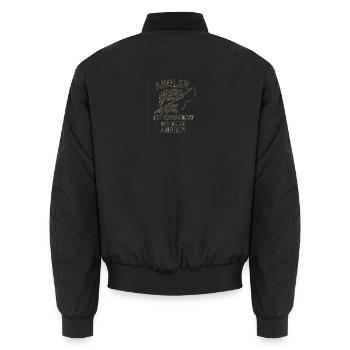 Angler Spruch: Ich Muss Angeln - Unisex Bomberjacke - Schwarz - Hinten - AI Model Male 185 light (185cm)
