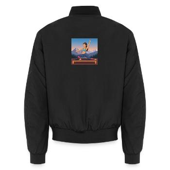 Collection de dessins animés GIDAGI Fitness - Bomber unisexe - noir - Dos - AI Model Male 185 light (185cm)
