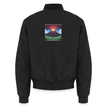 GIDAGI Fitness-Cartoons-Sammlung - Unisex Bomberjacke - Schwarz - Hinten - AI Model Male 185 light (185cm)